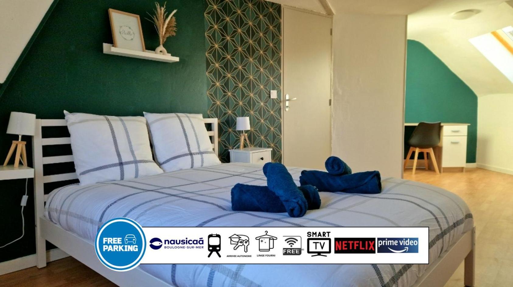 Spacieuce Maison Proche De Nausicaa, Gare Et Remparts, 3 Chambres, Free Parking, Netflix, Primes Video, Free Wifi Boulogne-sur-Mer Bagian luar foto